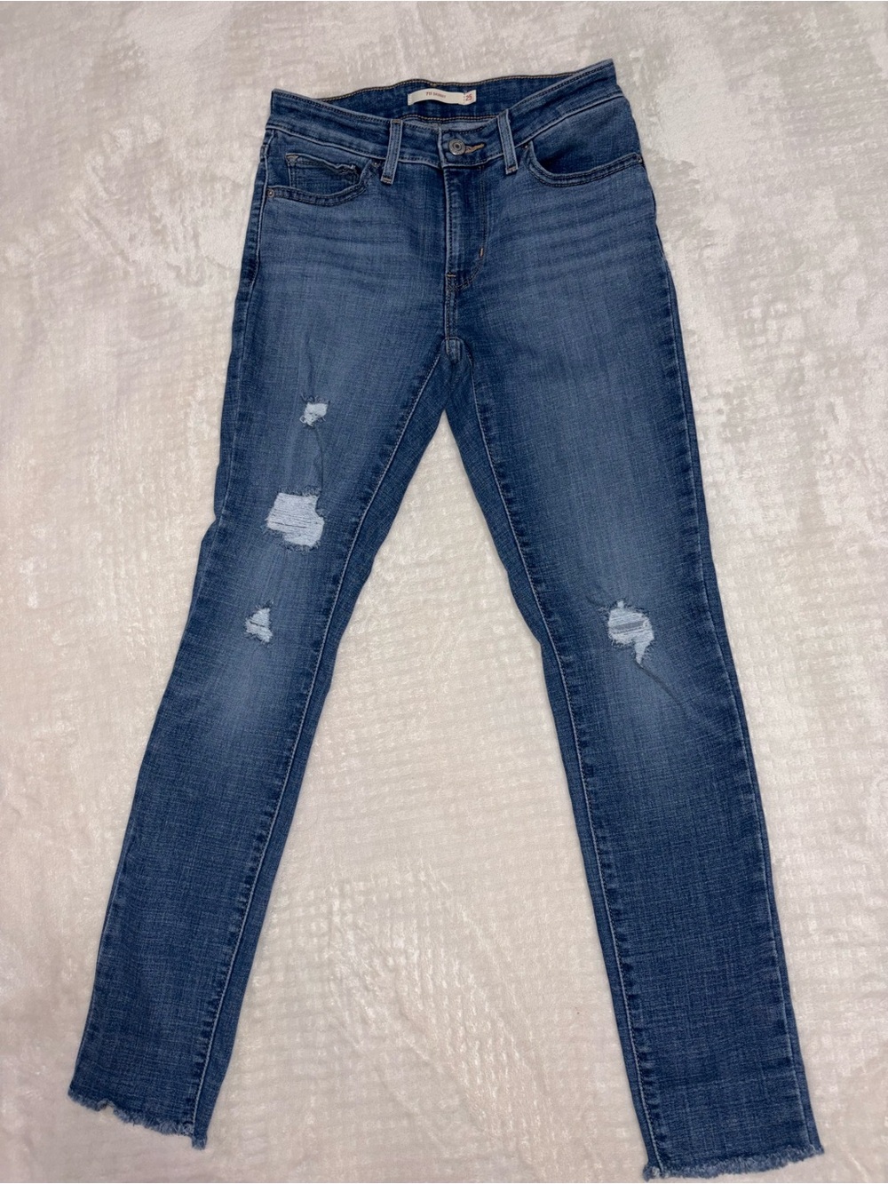 Levi's Dark Blue Ripped Women's Skinny Jeans